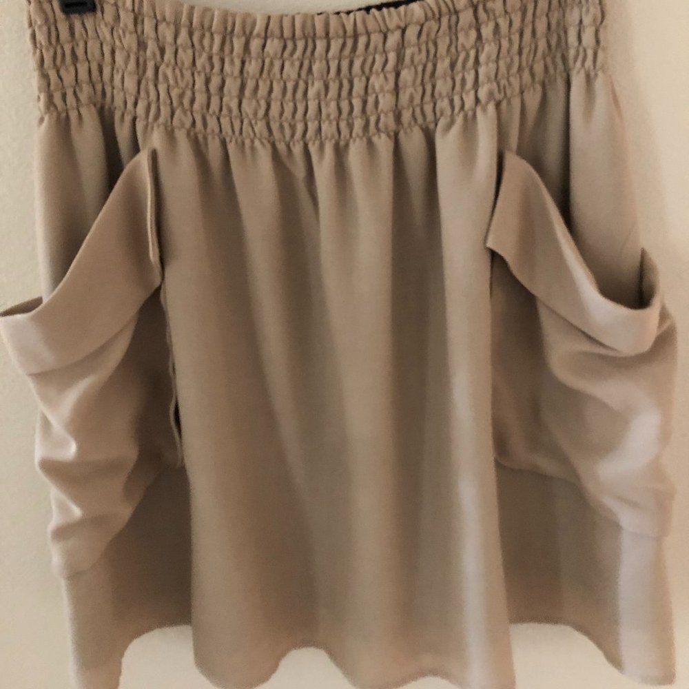 H&M Khaki Colored Fun Skater Skirt